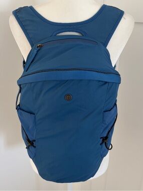 Lululemon Blue Backpack Lightweight Nylon Travel Gym Everyday Bag Adjustable